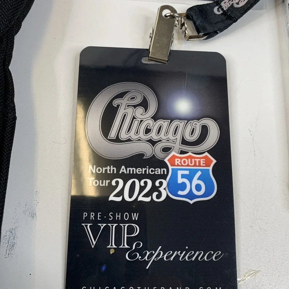 Chicago Hard Habit To Break US Tour Swag VIP Blanket Poster Lanyard Pick Luggage